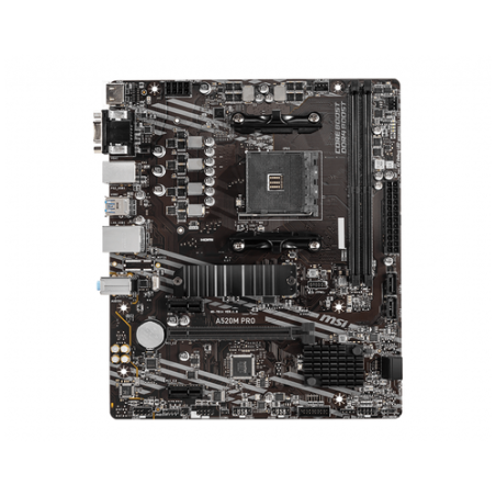 MSI A520M PRO Micro-ATX AM4 Motherboard - Reliable Performance & Future-Ready Technology - SKU: 4719072755492